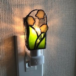 昭和のレトロガラス『もみじ』ランプ スタンドライト・テーブルランプ