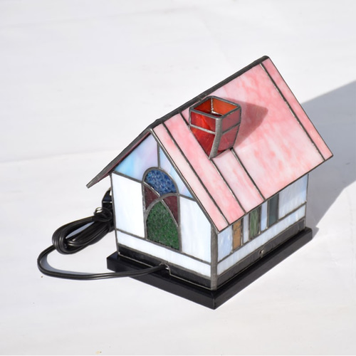 ステンドグラス ランプ ハウス1 室内用 室内照明 テーブル ライト 卓上