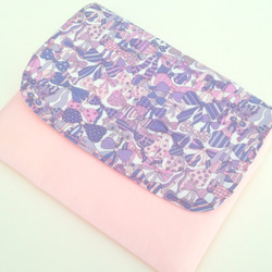 リバティJenny's Ribbon柄（Purple)の移動ポケット 雑貨・その他