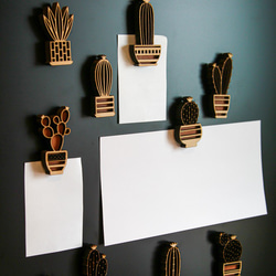 Cactus Magnet No.4  レーザーカット磁石　サボテン磁石　マグネット　木製磁石　ウッドマグネット  【 7枚目の画像