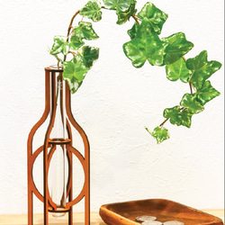フラワーベース No. 3 - Round 花瓶　レーザーカットデザイン　おしゃれインテリア 2枚目の画像