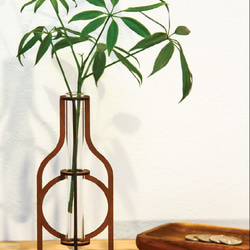 フラワーベース No. 3 - Round 花瓶　レーザーカットデザイン　おしゃれインテリア 5枚目の画像