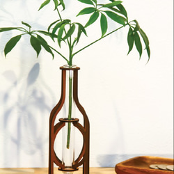 フラワーベース No. 3 - Round 花瓶　レーザーカットデザイン　おしゃれインテリア 6枚目の画像