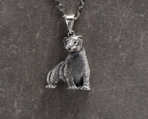 flowstar フェレット シルバーアクセサリー ネックレス ハンドメイド 0_bc139e08ff6cb7df86bcf43d6767