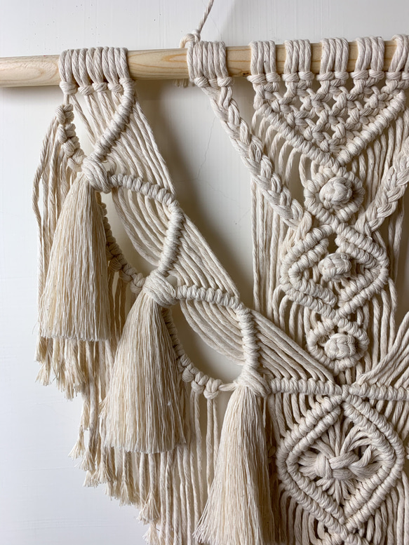 Macrame/手工編織/中型壁掛/Wall hanging/倒三角形幾何設計A款 第2張的照片