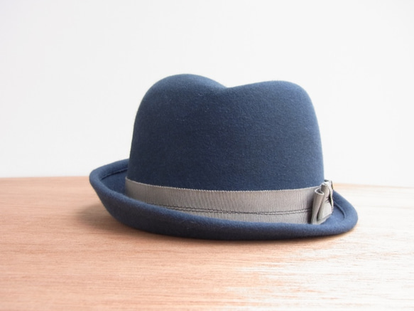 Asymmetry Hat - blue grey 3枚目の画像