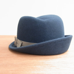 Asymmetry Hat - blue grey 4枚目の画像