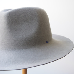 【hamaji様専用】Fedora Hat  - grey × blue 1枚目の画像