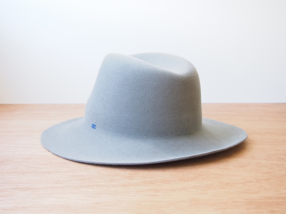 【hamaji様専用】Fedora Hat  - grey × blue 3枚目の画像