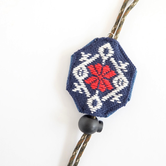 Kogin刺繡手套架靛藍[刺繡☺︎手套架]圍巾架☺︎吊飾 第4張的照片