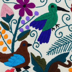メキシコ 手織り シナカンタン刺繍 クッションカバー 40 45 04 4枚目の画像