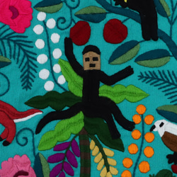 メキシコ 手織り シナカンタン刺繍 クッションカバー 40 45 09 4枚目の画像