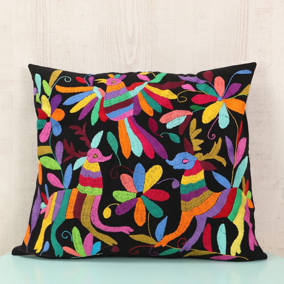メキシコ テナンゴ地方 オトミ刺繍 クッションカバー 11 クッション