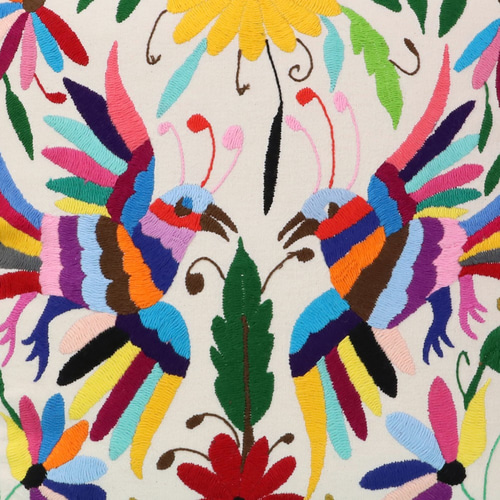 メキシコ テナンゴ地方 オトミ刺繍 クッションカバー 45 × 45cm