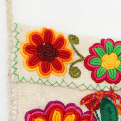 メキシコ製 ウールバッグ 刺繍ポシェット ショルダーバッグ 001 6枚目の画像