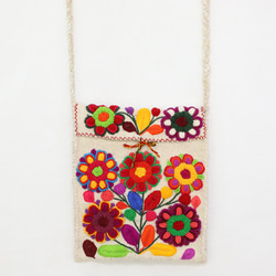メキシコ製 ウールバッグ 刺繍ポシェット ショルダーバッグ 002 1枚目の画像