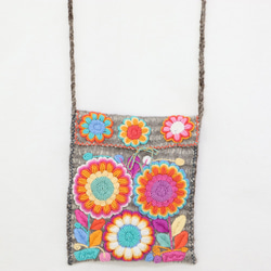 メキシコ製 ウールバッグ 刺繍ポシェット ショルダーバッグ 004 1枚目の画像