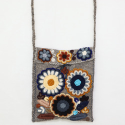 メキシコ製 ウールバッグ 刺繍ポシェット ショルダーバッグ 008 4枚目の画像