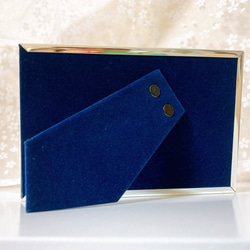 宝石アートフォトフレーム　9種の宝石たちを散りばめたポストカード置き型フレーム付　ブルーサファイア、ブルートパーズetc 4枚目の画像