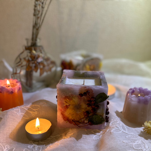 ボタニカルキャンドル【ソイキャンドル&ウッドウィック】インテリア