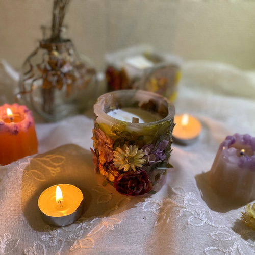 ボタニカルキャンドル【ソイキャンドル&ウッドウィック】ドライ