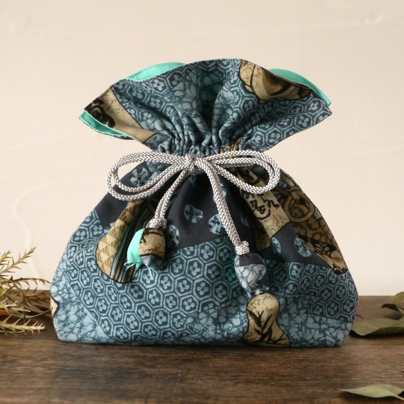 オーダーメイドハンドメイドつまみ細工給食袋