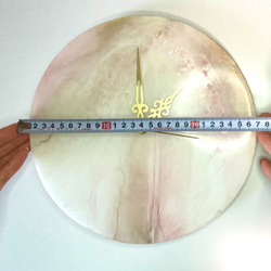 直径27cm【ニュアンス掛け時計】アルコールインクアート・インテリア雑貨 9枚目の画像