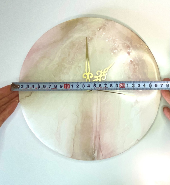 直径27cm【ニュアンス掛け時計】アルコールインクアート・インテリア雑貨 9枚目の画像