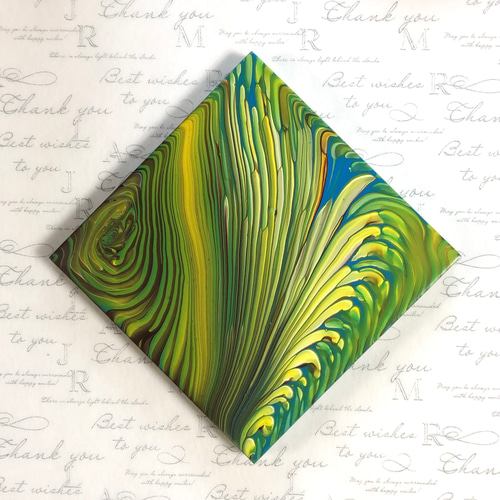 フルイドアート　アートパネル　(サイズ33cm×33cm) 現代アート・抽象画・フルイドアート・アートパネル・原画