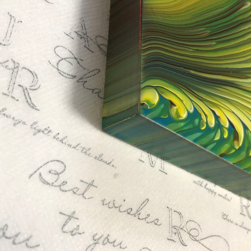 現代アート・抽象画・フルイドアート・原画・アートパネル【UZU-003