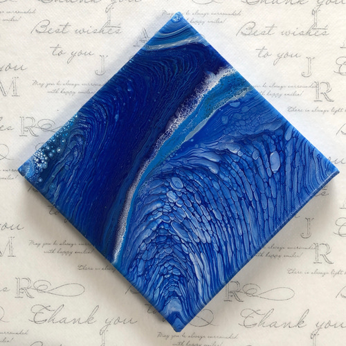 抽象画　絵画(ブルー) アートパネル 現代アート・抽象画・フルイドアート・アートパネル・原画