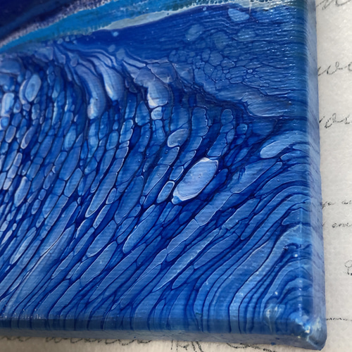 抽象画　絵画(ブルー) アートパネル 現代アート・抽象画・フルイドアート・アートパネル・原画