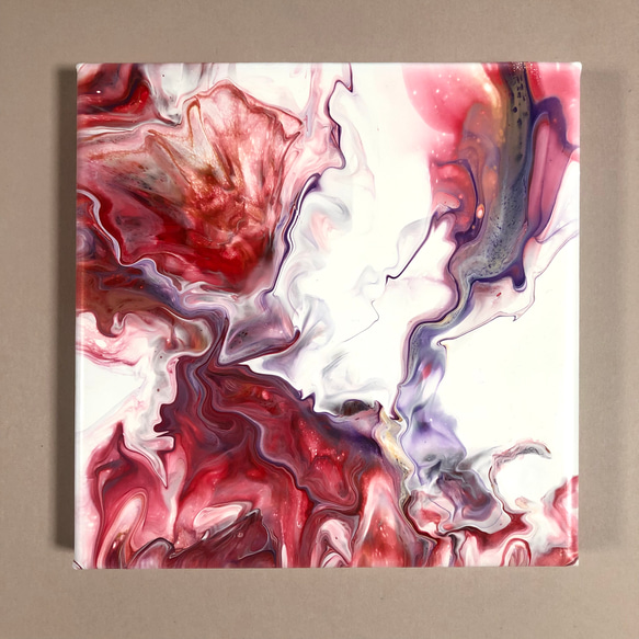 原画 Fluid Art 猫 アート パネル フルイドアート ポーリングアート