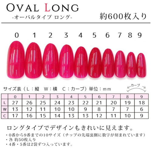 ネイルチップ サイズ表 ネイルチップサイズ表の見方を解説！ぴったりな大きさを見つけよう！