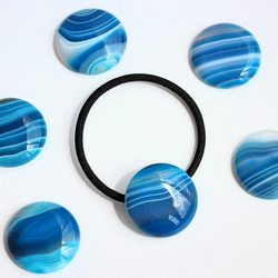 再販＊天然石ヘアゴム【三日月天然アゲート（めのう）】桜 ヘアゴム