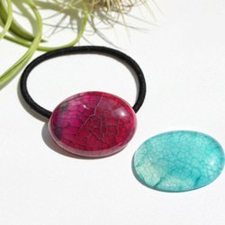 【再販・受注制作】サクラアゲートのヘアゴム✩.*˚天然石 アゲート・めのう（瑪瑙） ヘアゴム の人気通販｜Creema