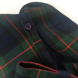 假領[TARTAN（綠色）]格子呢緞帶 第5張的照片