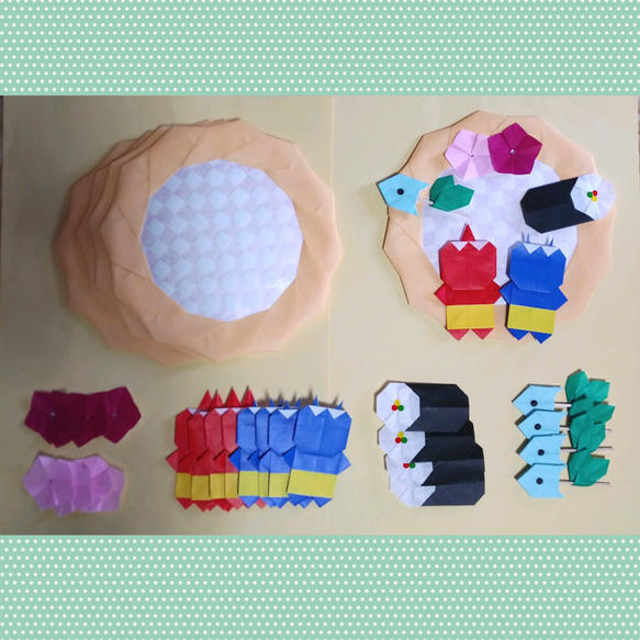 折り紙 リース キット 5組セット 節分 壁面飾り その他アート haru