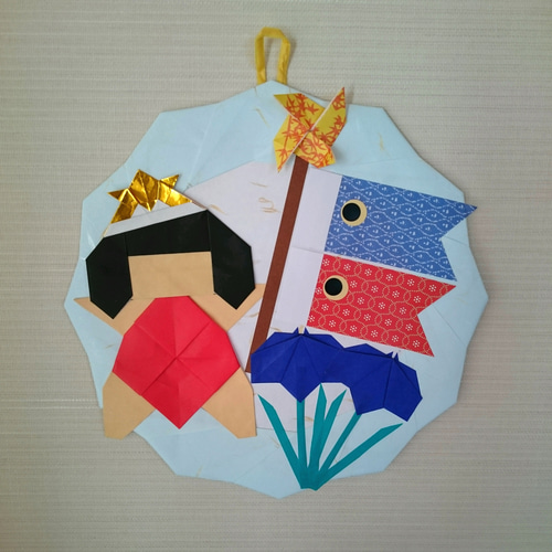 折り紙 リース こどもの日 こいのぼり 壁面 飾り その他アート haru