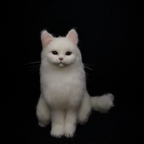 激安本物 羊毛フェルト 猫 オーダー ノルウェージャンフォレストキャット 羊毛フェルト