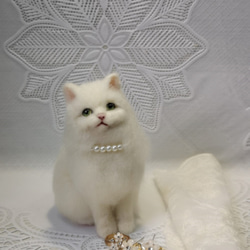 ☆マリンの家☆羊毛フェルト　猫　ウェルカムドール　ハンドメイド　ねこ　ネコ　フェルト猫　結婚　結婚式　プレゼント 7枚目の画像