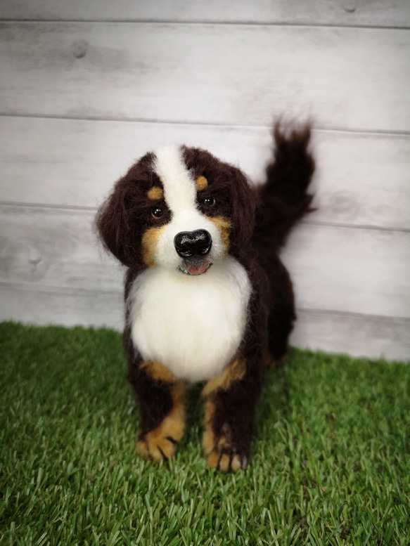 羊毛フェルト　バーニズマウンテンドック　犬　ハンドメイド 羊毛フェルト バーニーズマウンテンドッグ バッグチャーム