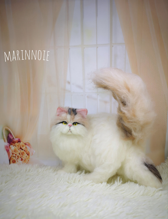 羊毛フェルト 猫 ハンドメイド 羊毛フェルト 猫 ハンドメイド