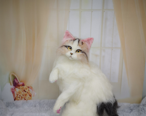 ☆マリンの家☆羊毛フェルト 猫 ラガマフィン ハンドメイド ねこ ネコ