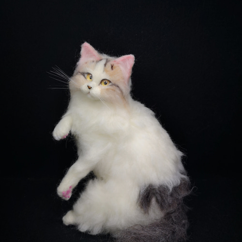 ☆マリンの家☆羊毛フェルト 猫 ラガマフィン ハンドメイド ねこ ネコ