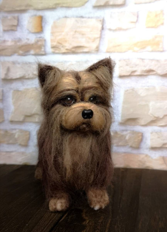 羊毛フェルト　ヨークシャテリア　ハンドメイド　犬　まったり^_^ 羊毛フェルト 犬 オーダー ヨークシャテリア ヨーキー （羊毛