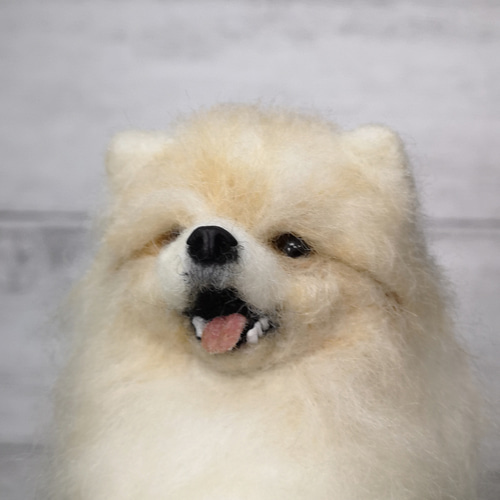 ☆マリンの家☆羊毛フェルト ポメラニアン 犬 ハンドメイド いぬ イヌ