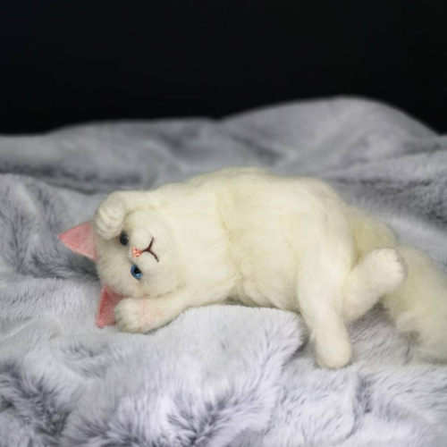 羊毛フェルト猫 【プロポーズ猫】
