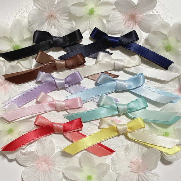 再販♡*4個セット*カラーが選べる♪繰り返し使える！2色サテンの蝶々 