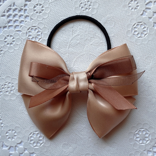 再販♪送料無料♡*大人かわいい*サテンと2色リボンのスイーツ ヘア  